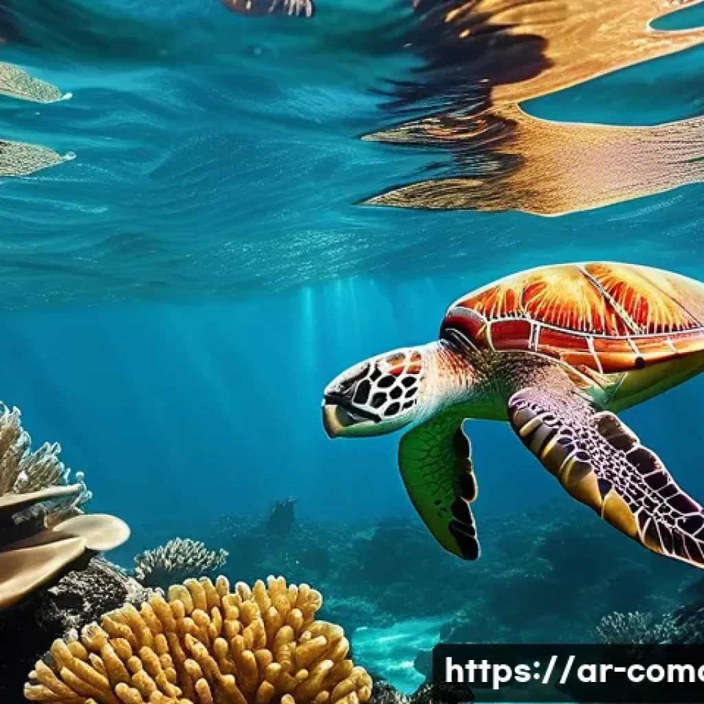 코모로 주요 수상 스포츠 - **Prompt: "A breathtaking underwater scene in the crystal-clear, warm turquoise waters of the Comoro...