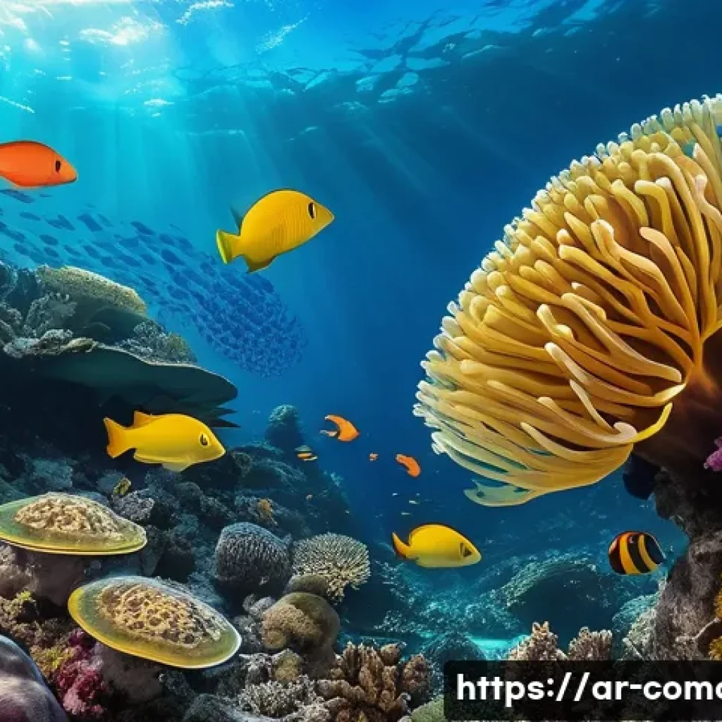 코모로 그랑드 코모르 섬 인기 명소 - A vibrant underwater scene near the coast of Moh&eacute;li in Grand Comore, showcasing a diverse coral reef...